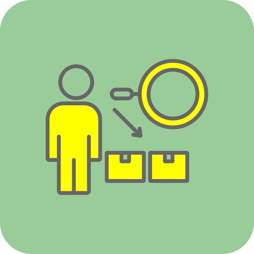 Product Supervision Filled Yellow Icon vector