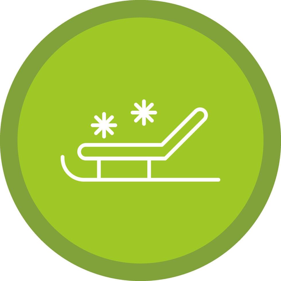 Sled Line Multi Circle Icon vector