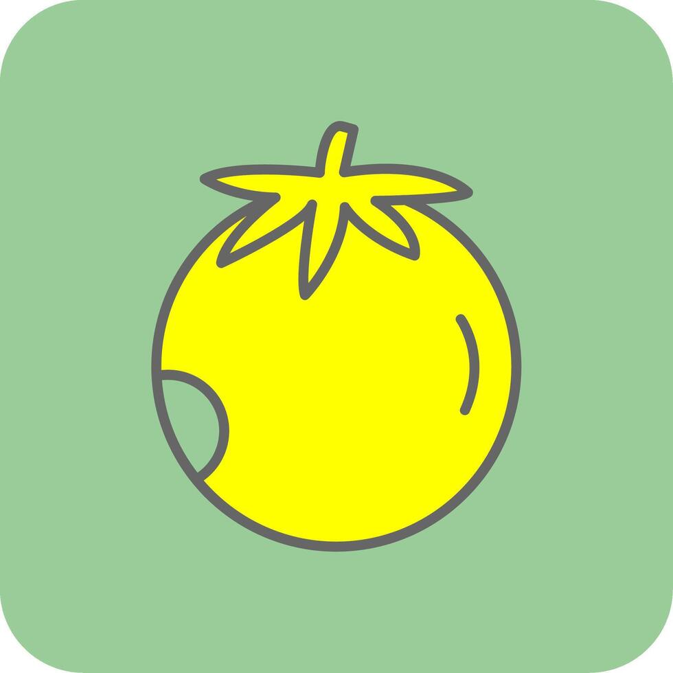 Tomatoes Filled Yellow Icon vector