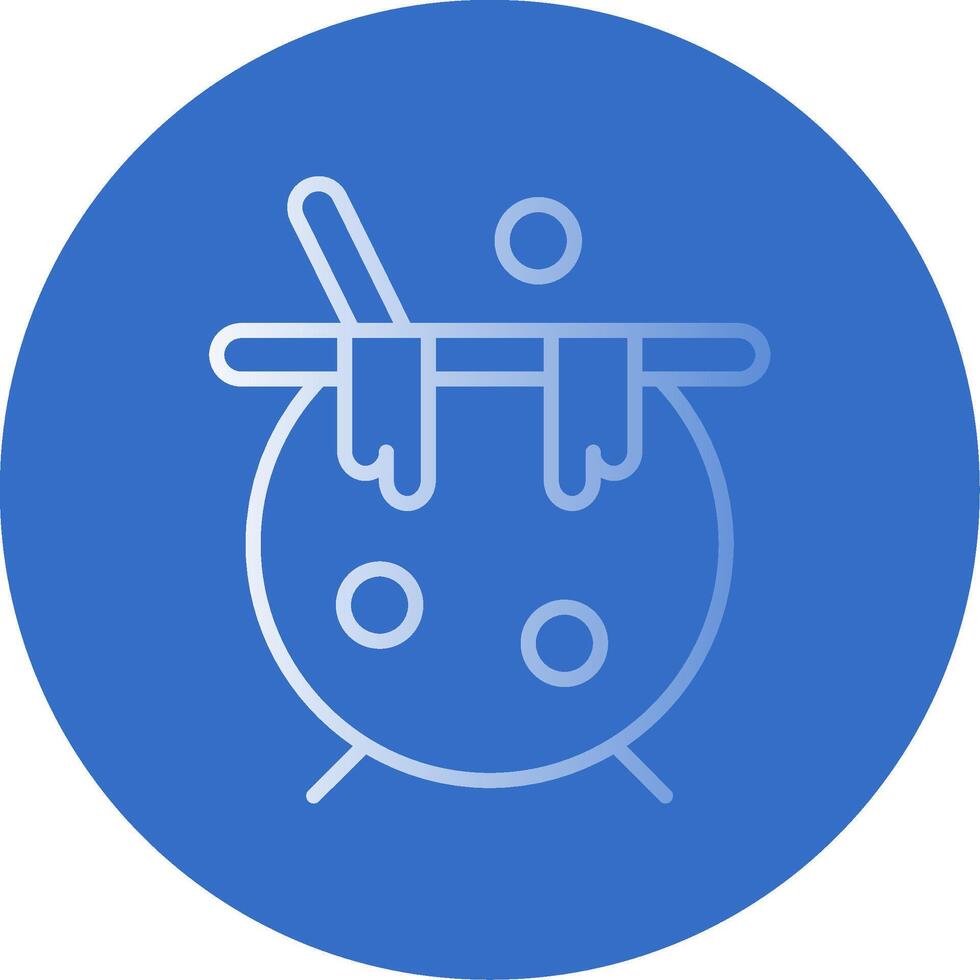 Cauldron Flat Bubble Icon vector