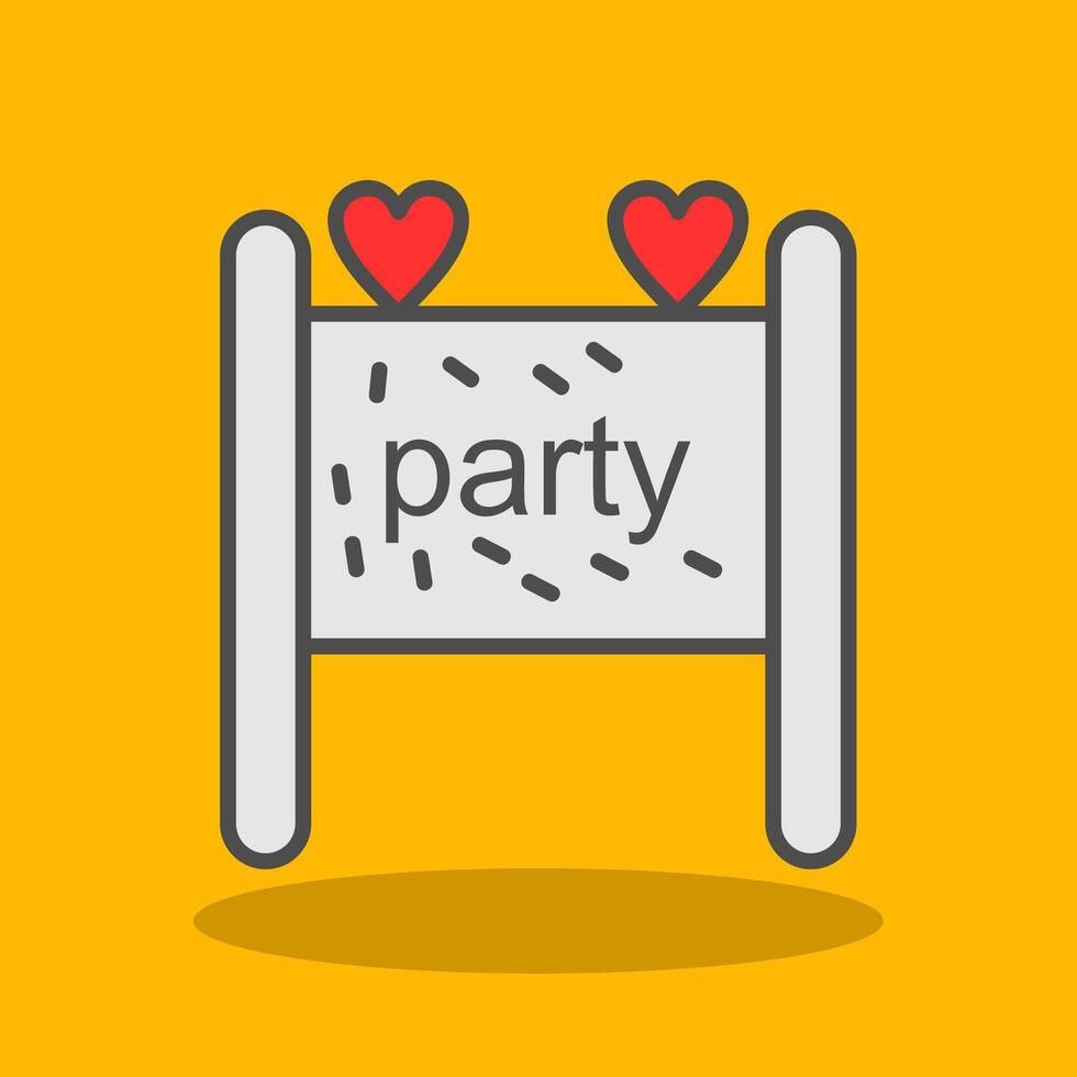 Placard Filled Shadow Icon vector