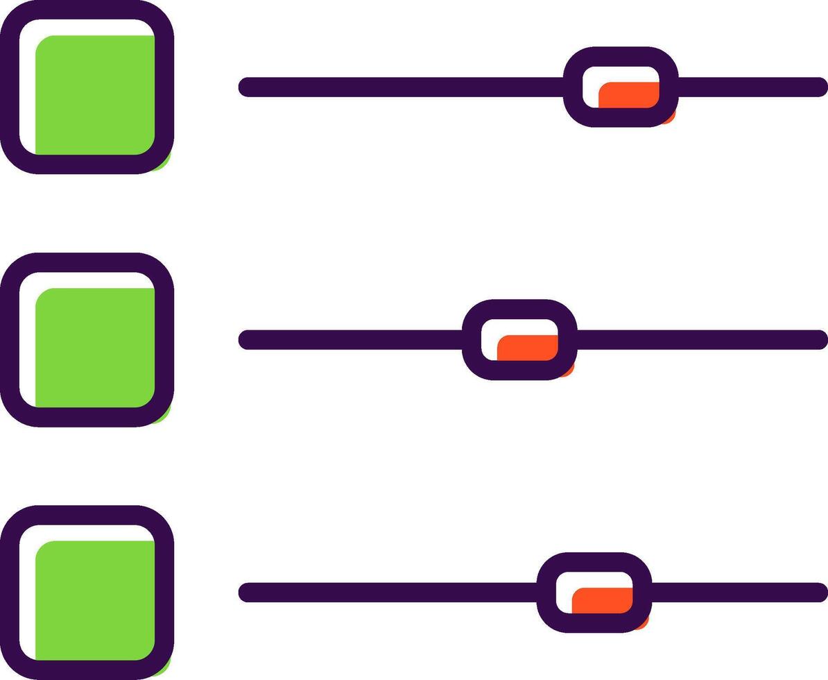 Sliders filled Design Icon vector