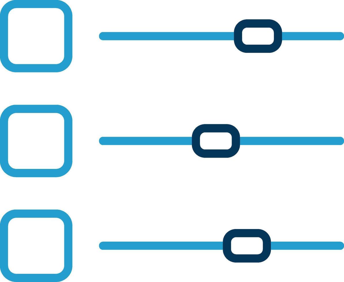 Sliders Line Blue Two Color Icon vector