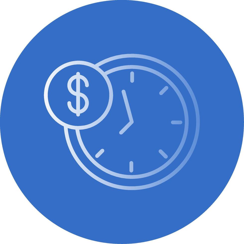 Time Is Money Flat Bubble Icon vector