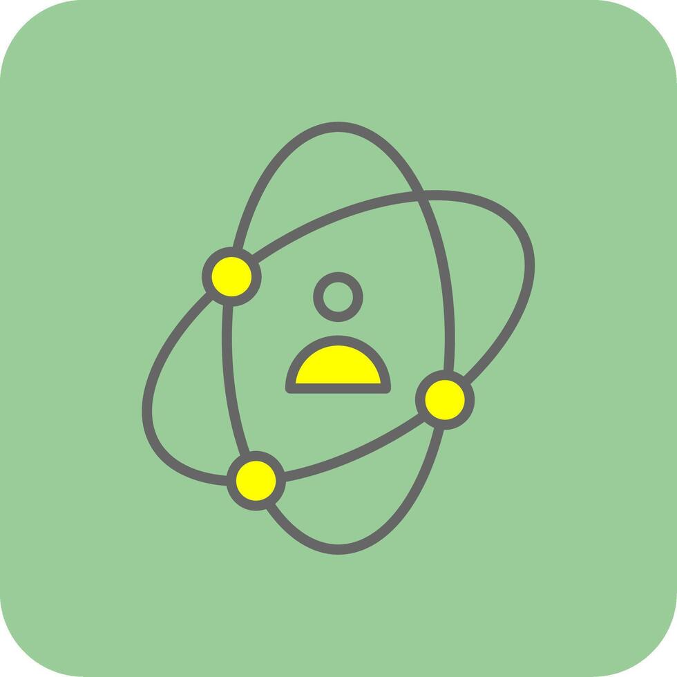 User Experience Filled Yellow Icon vector