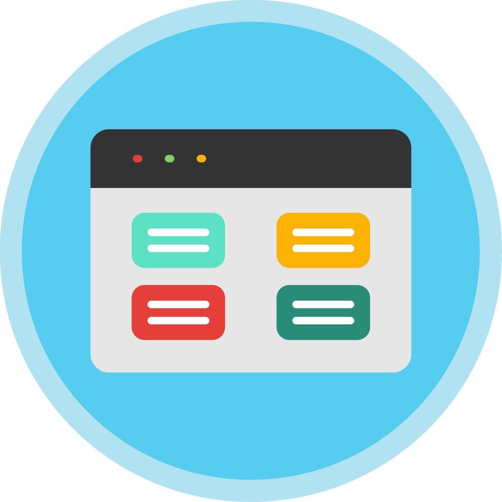 Tasks Flat Multi Circle Icon vector
