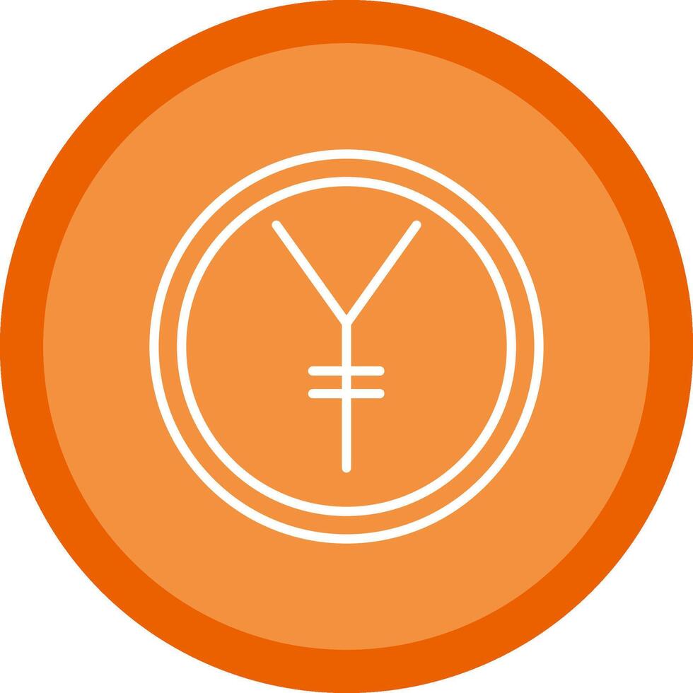 Yen Line Multi Circle Icon vector