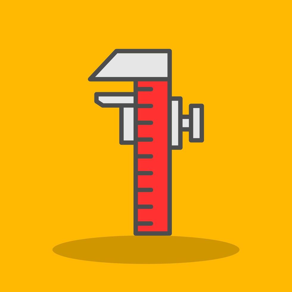 Caliper Filled Shadow Icon vector