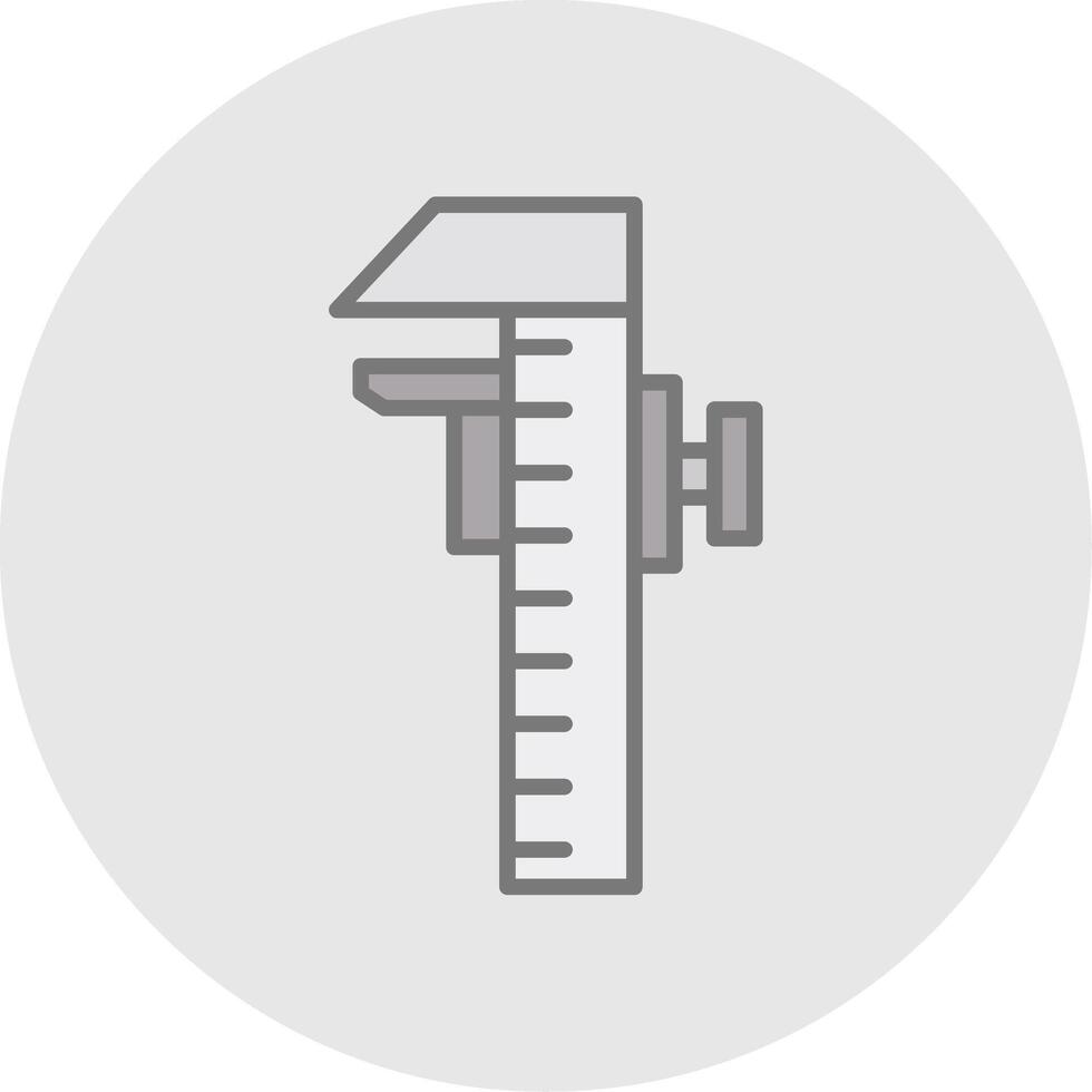 Caliper Line Filled Light Icon vector