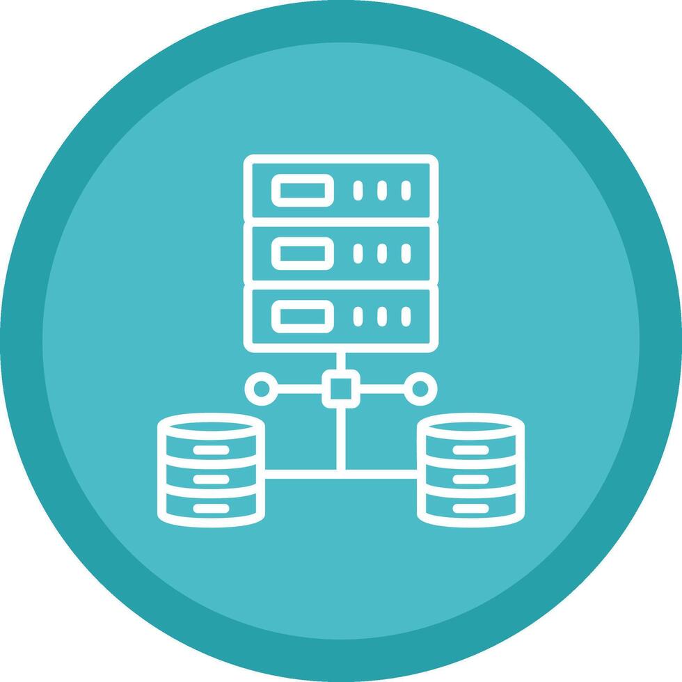 Data Network Line Multi Circle Icon vector