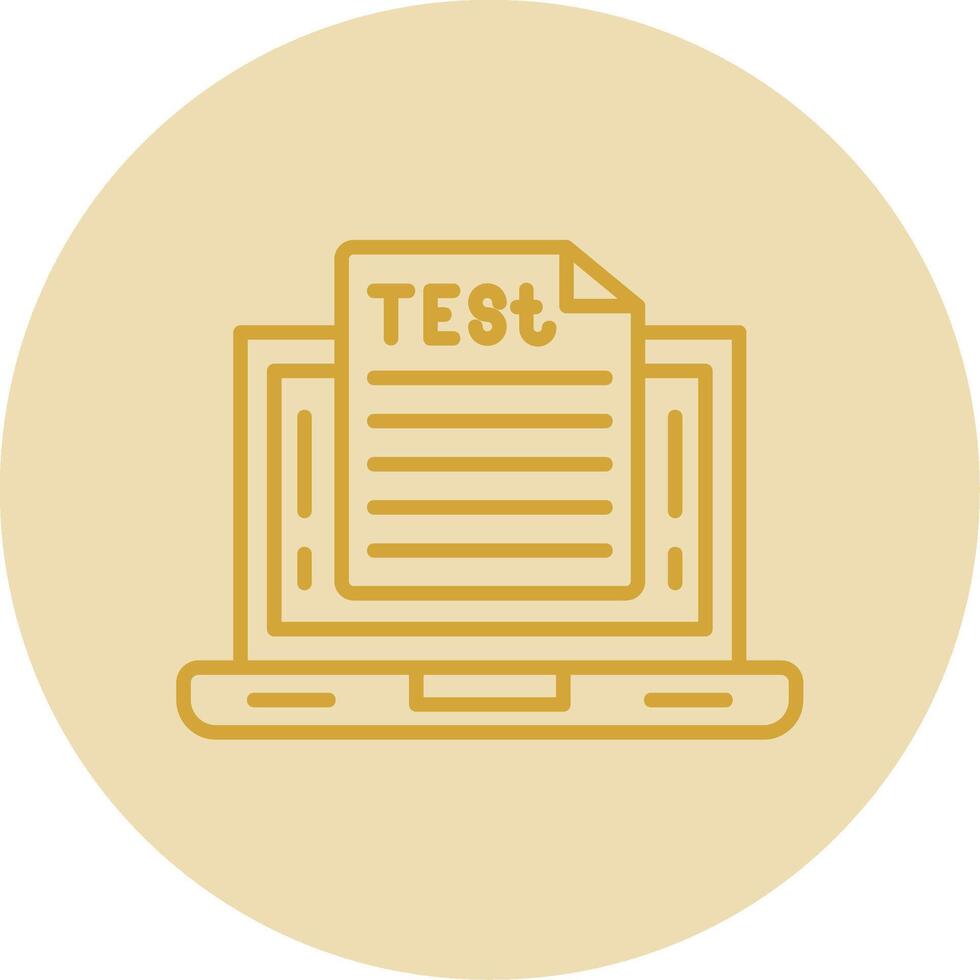 OnLine Yellow Circle Test Line Yellow Circle Icon vector