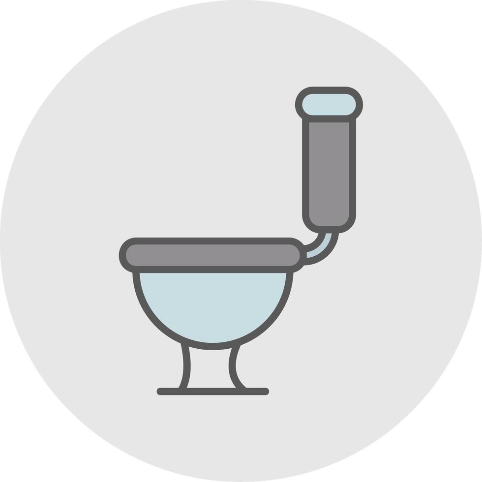 Toilet Line Filled Light Icon vector