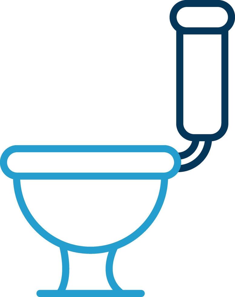 Toilet Line Blue Two Color Icon vector