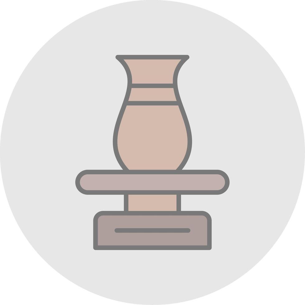 Ceramic Line Filled Light Icon vector