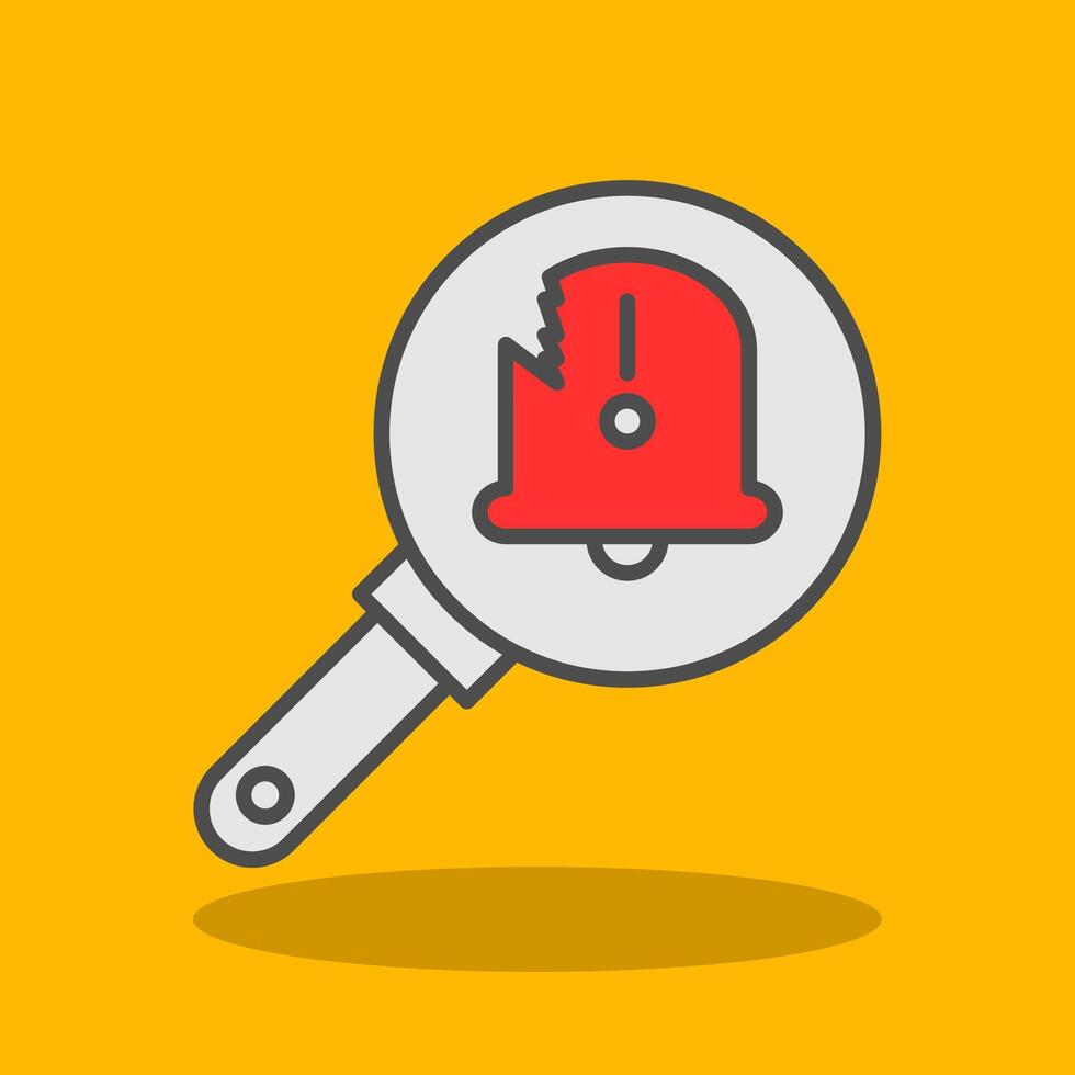 Fault Filled Shadow Icon vector