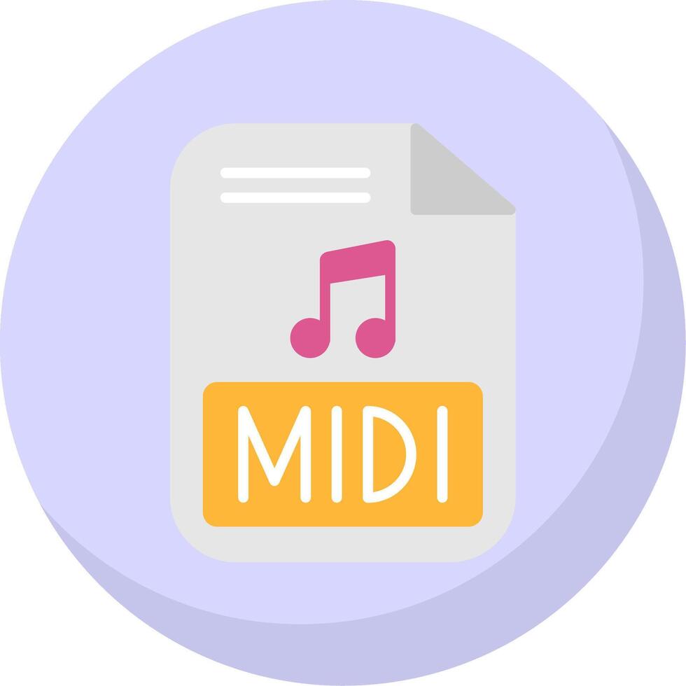 Midi Flat Bubble Icon vector