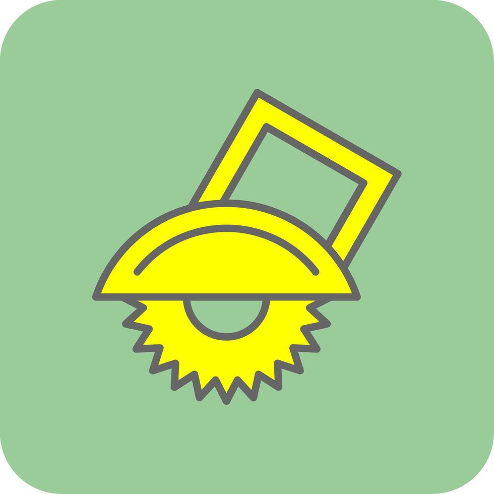 Power Saw Filled Yellow Icon vector