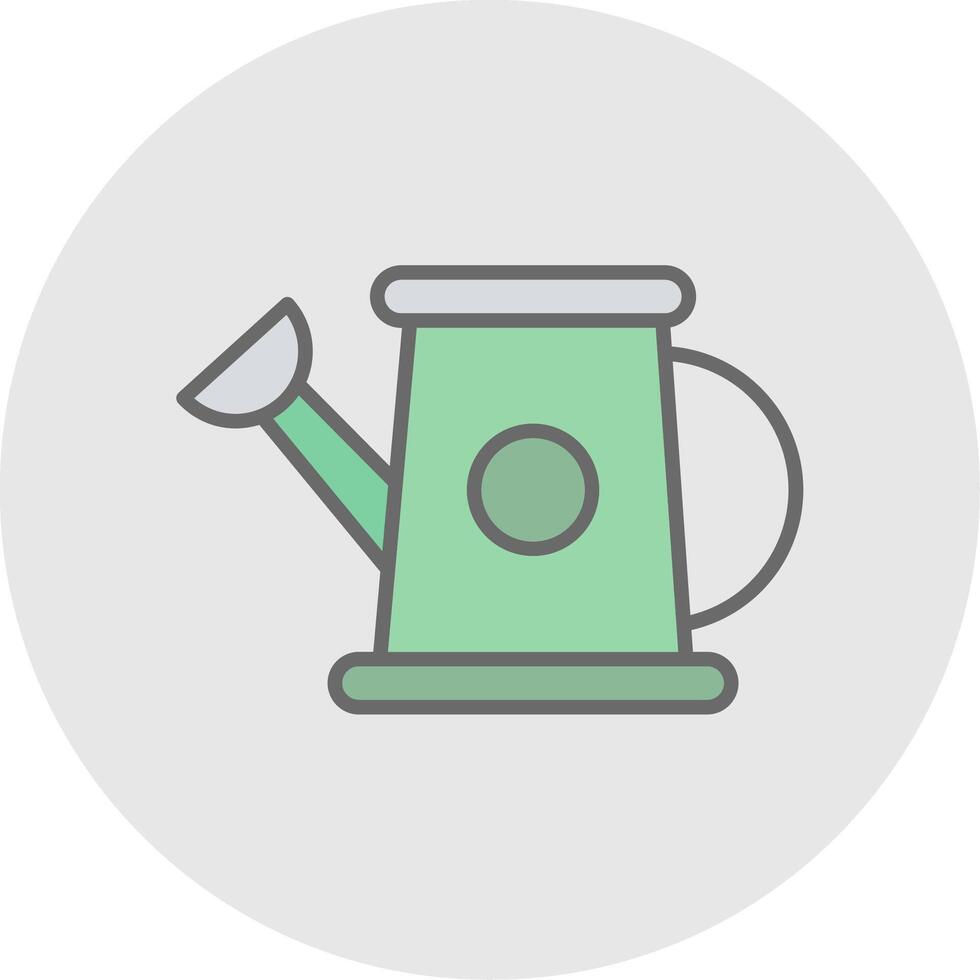 Watering Can Line Filled Light Icon vector