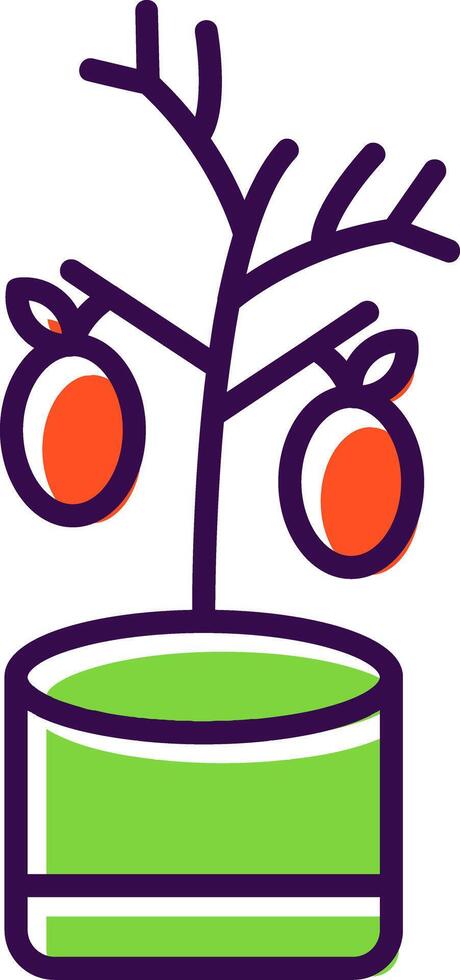 Lemon Tree filled Design Icon vector