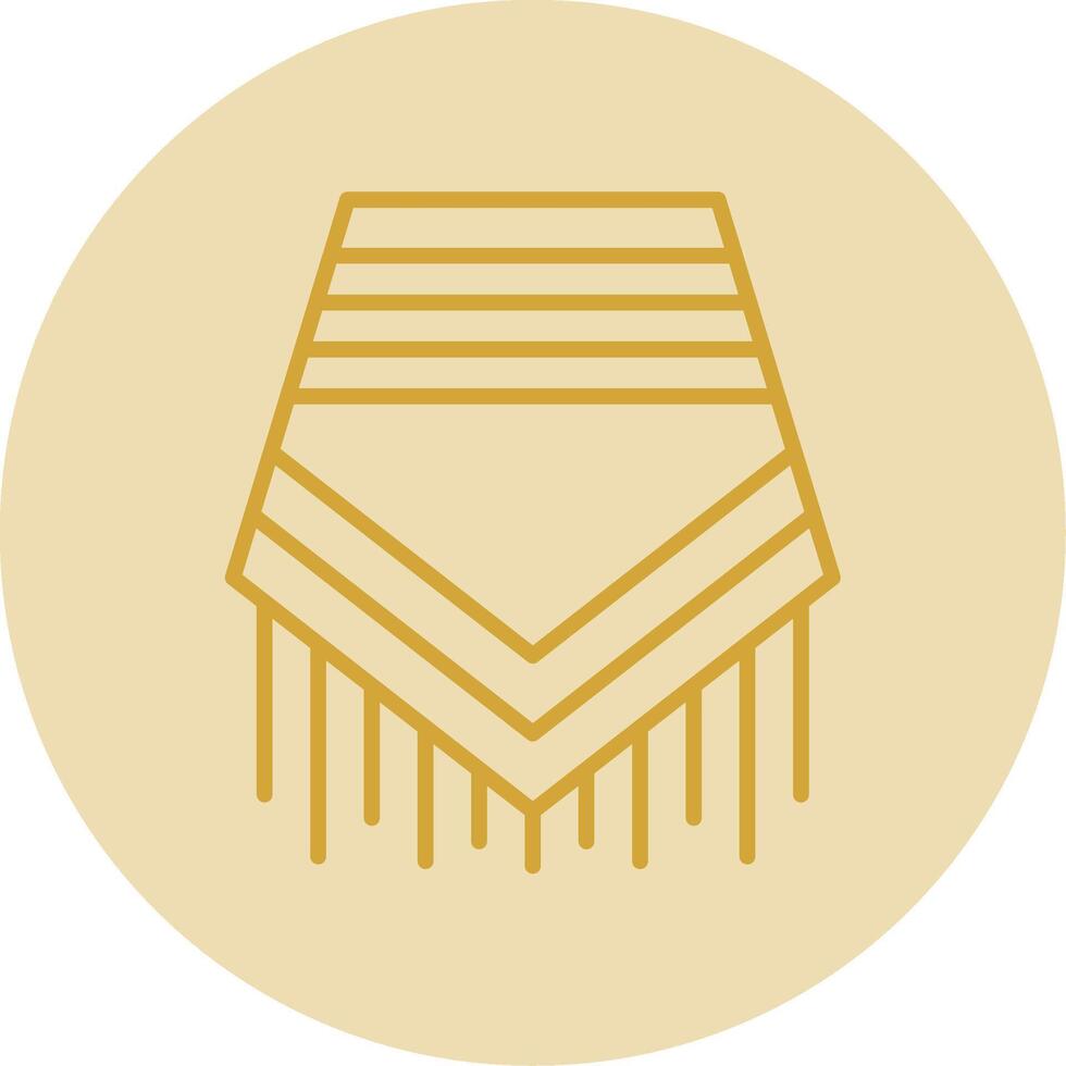 Poncho Line Yellow Circle Icon vector