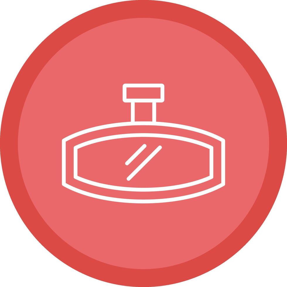 Rearview Mirror Line Multi Circle Icon vector