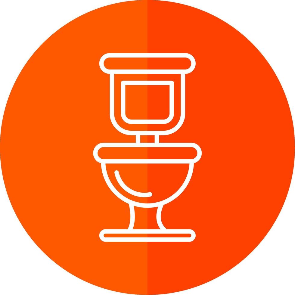 Toilet Line Yellow White Icon vector