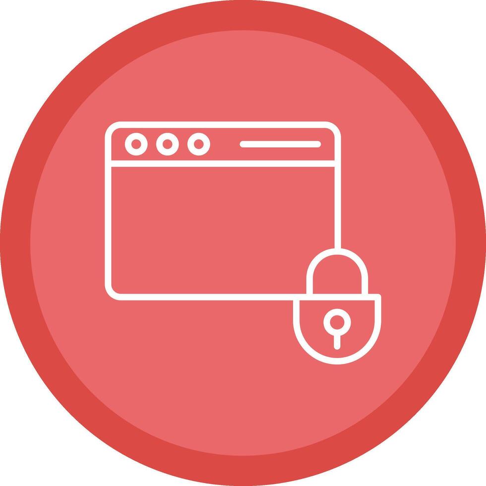 Web Security Line Multi Circle Icon vector