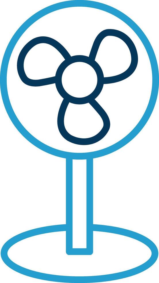Fan Line Blue Two Color Icon vector