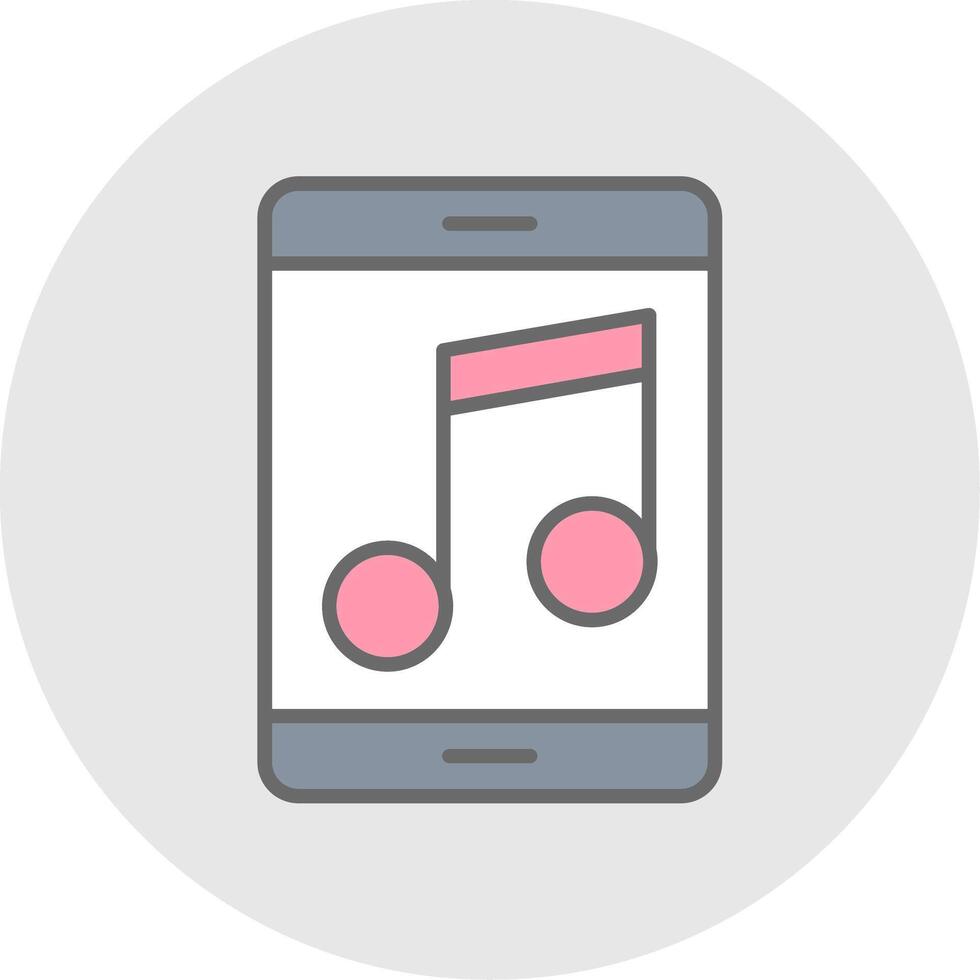 Music Line Filled Light Icon vector
