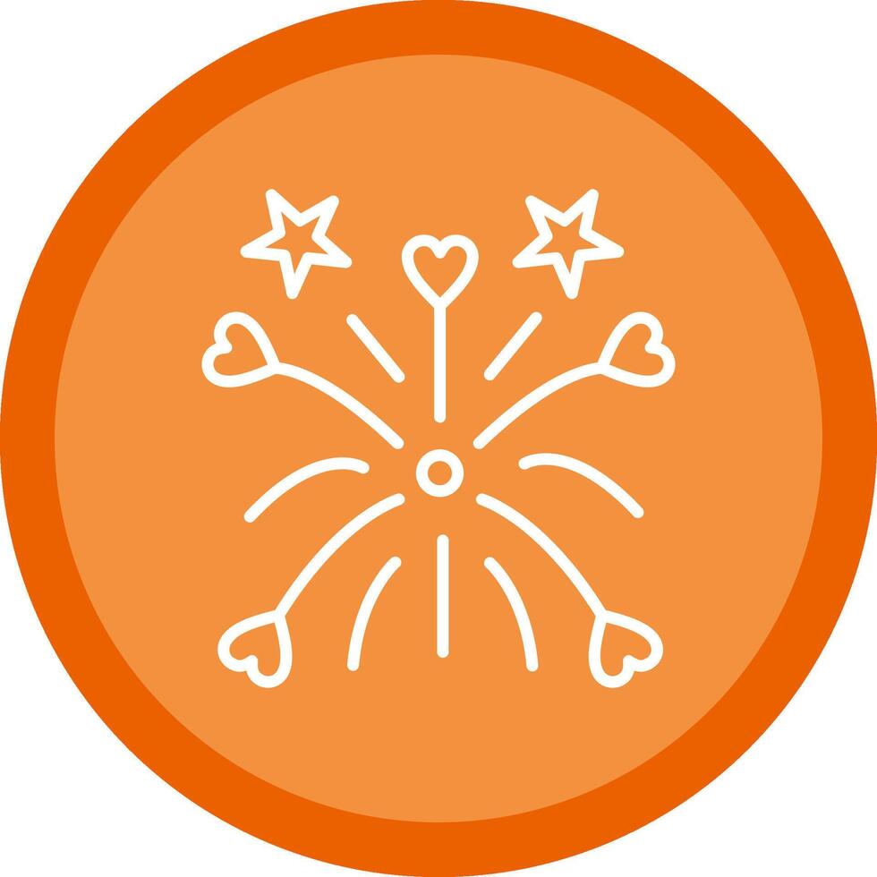 Fireworks Line Multi Circle Icon vector