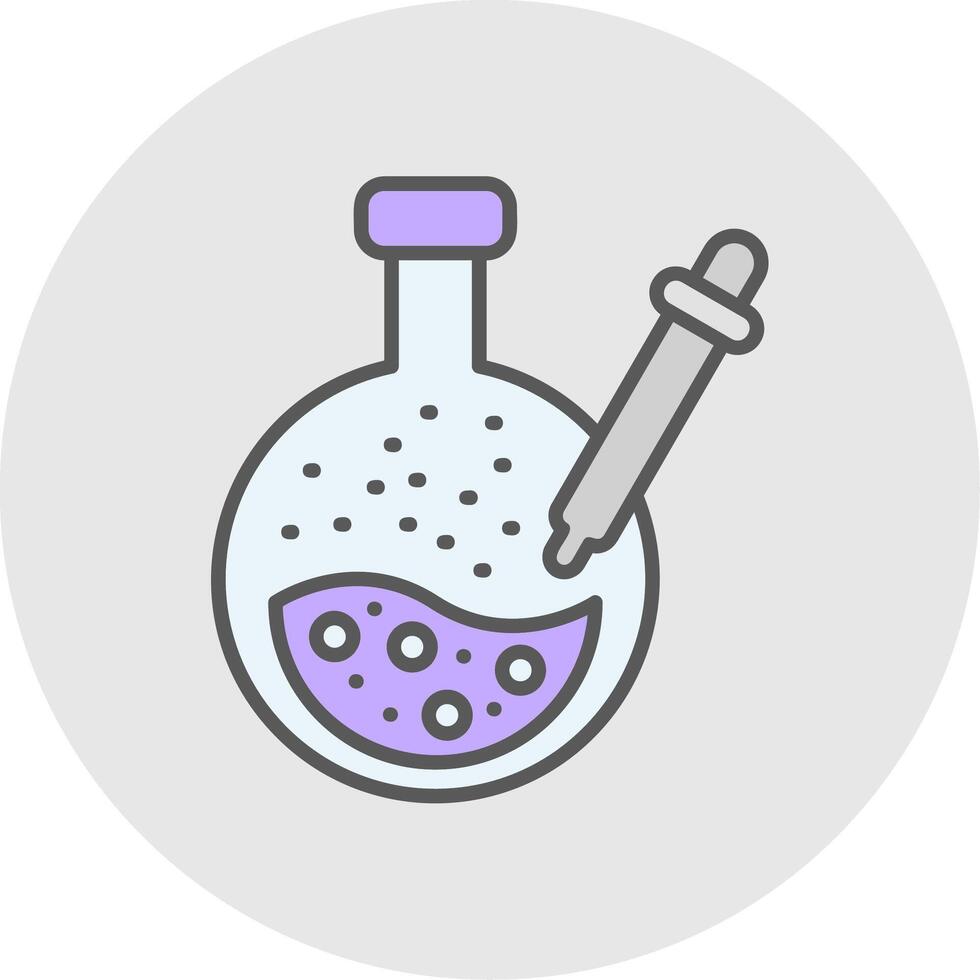 Pipette Line Filled Light Icon vector