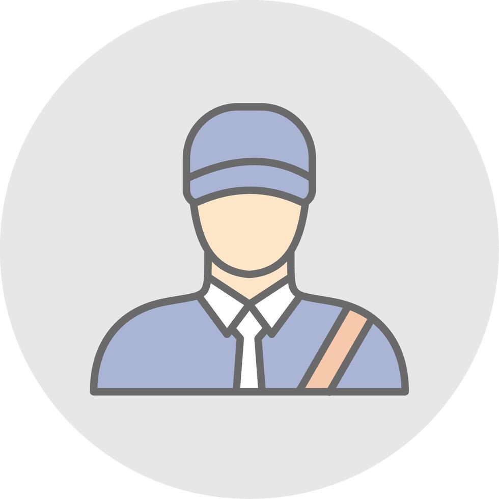 Postman Line Filled Light Icon vector