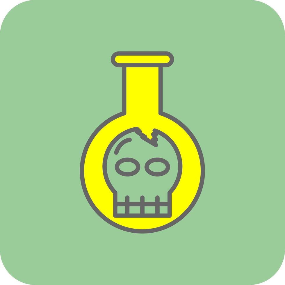 Poison Filled Yellow Icon vector