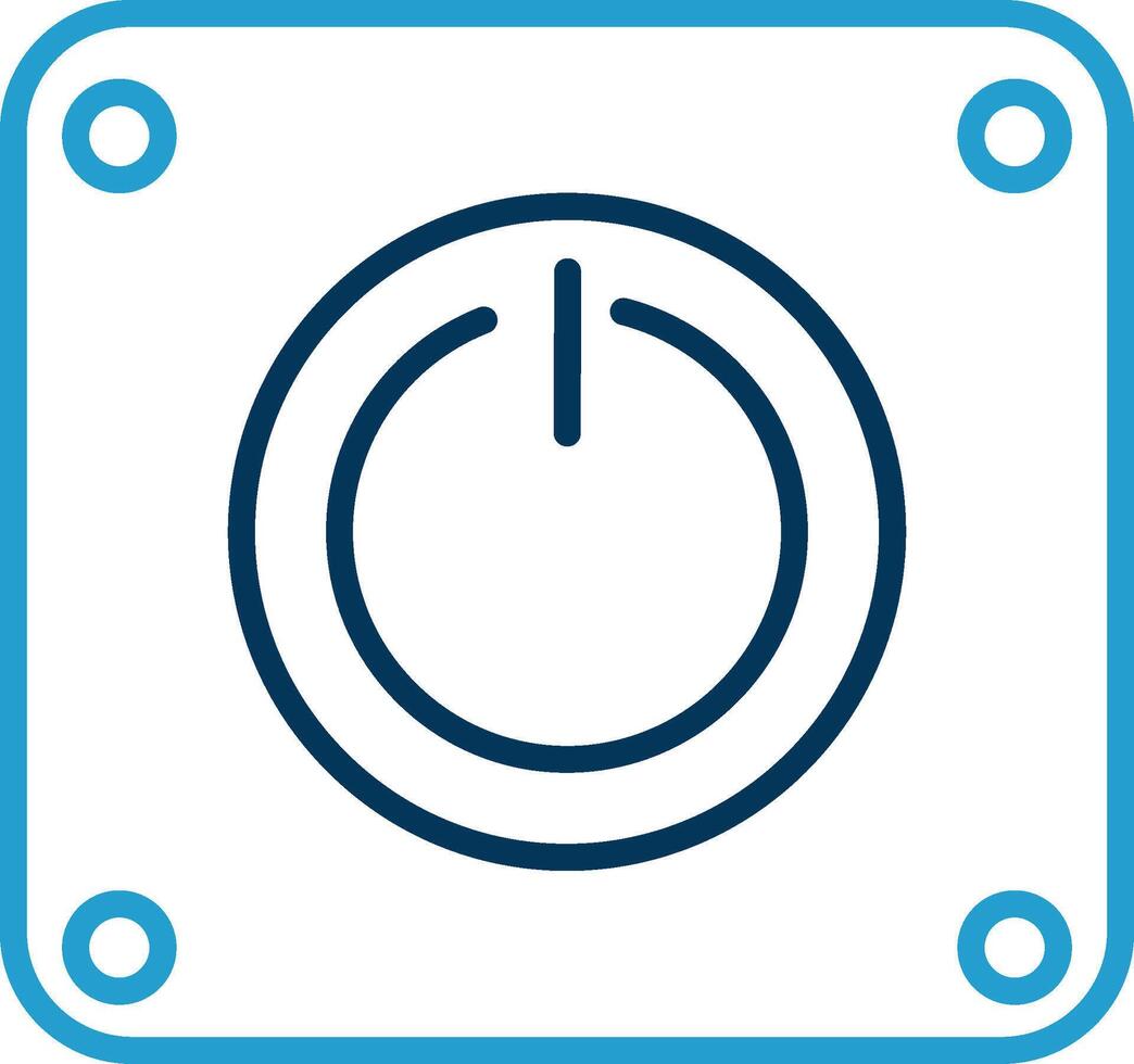 Power Line Blue Two Color Icon vector
