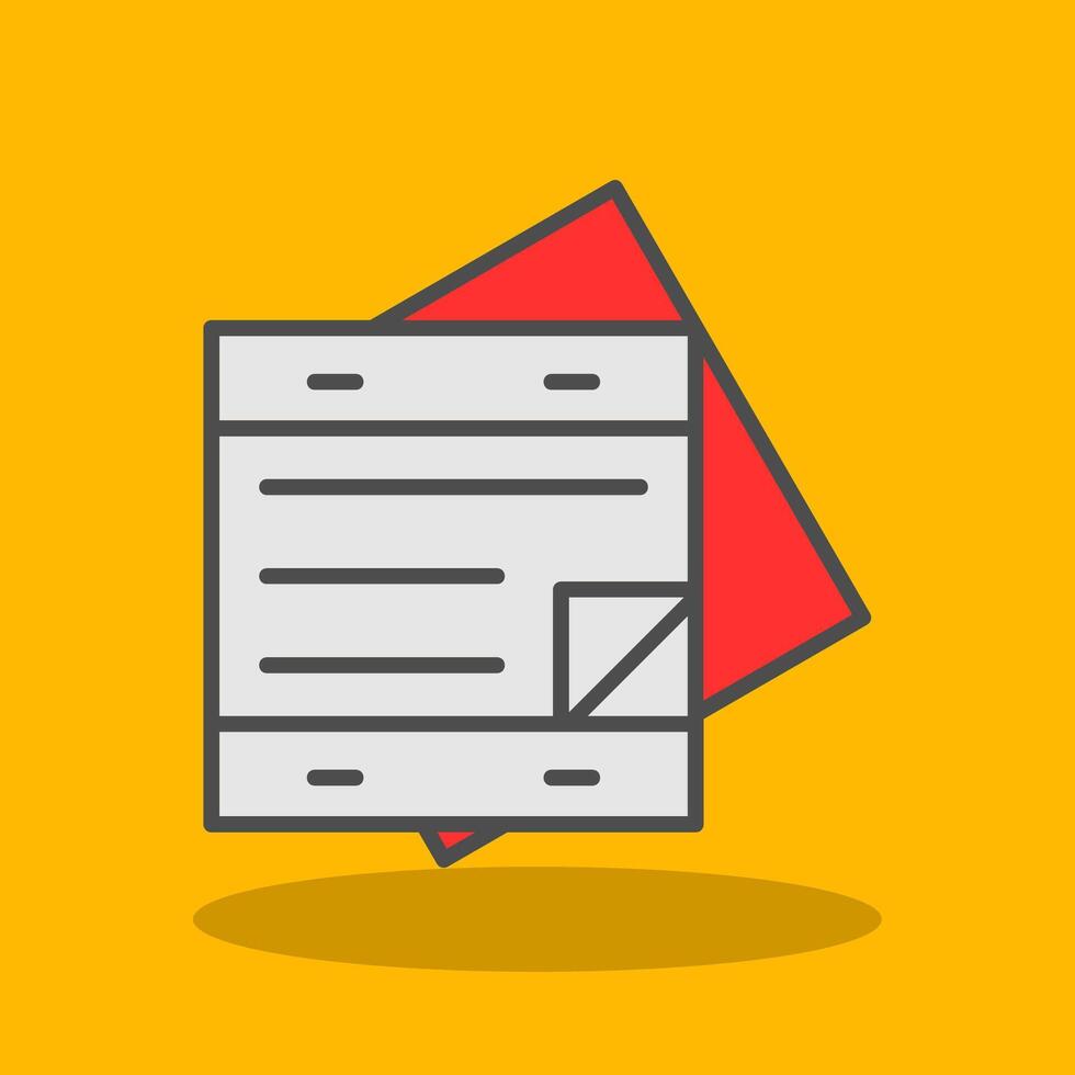 Sticky Notes Filled Shadow Icon vector