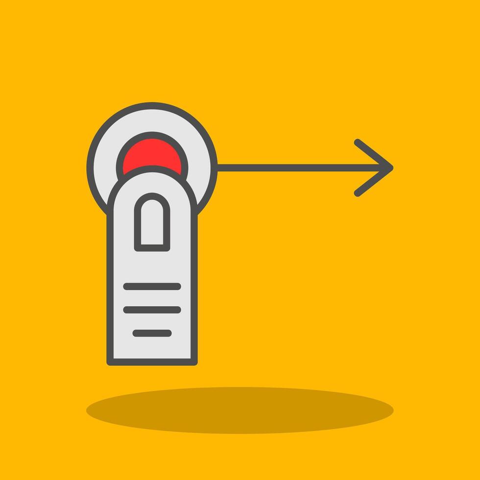 Tap Drag Filled Shadow Icon vector