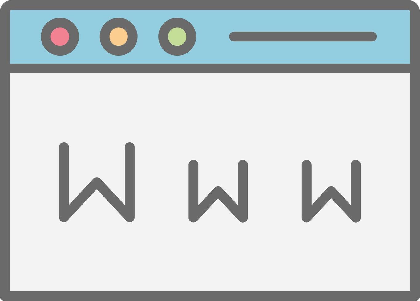 Www Line Filled Light Icon vector