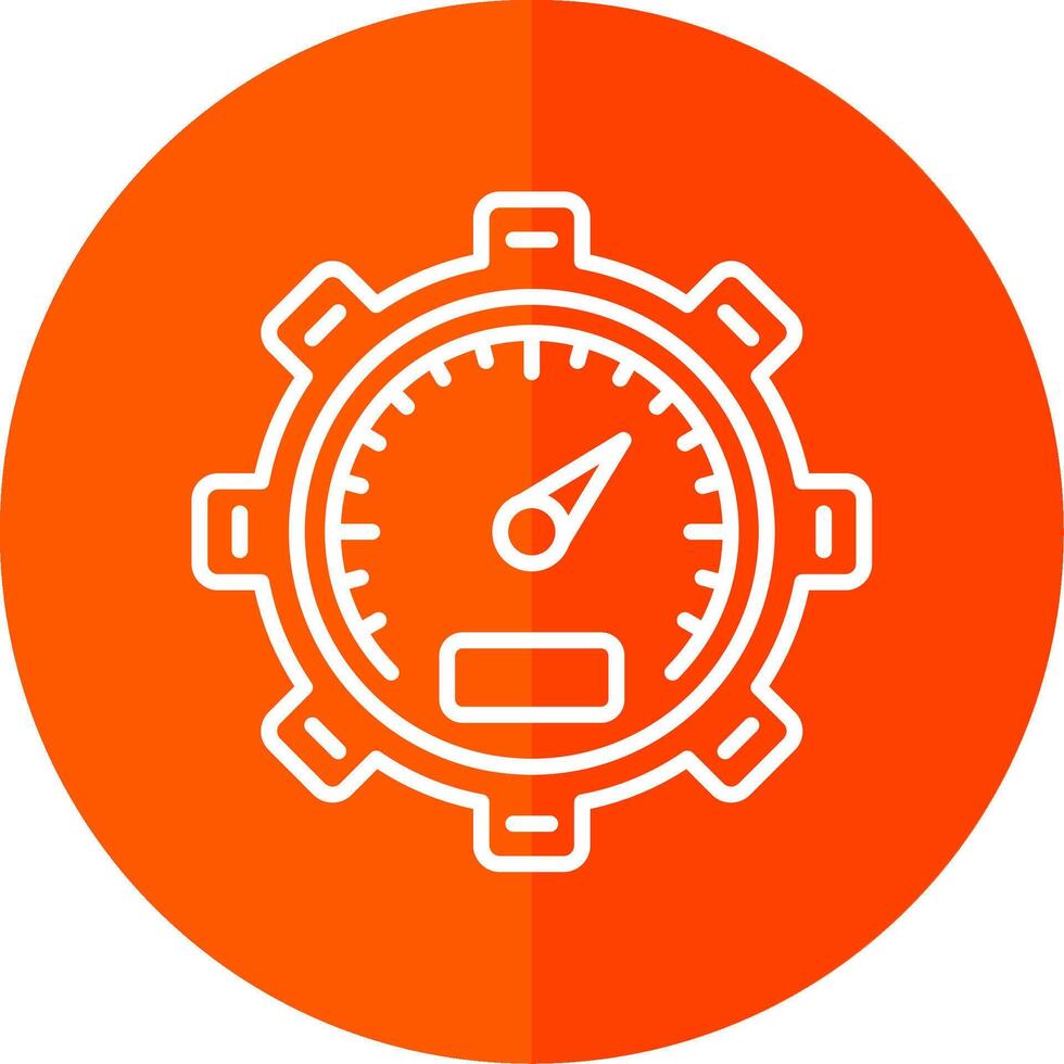 Pressure Gauge Line Yellow White Icon vector