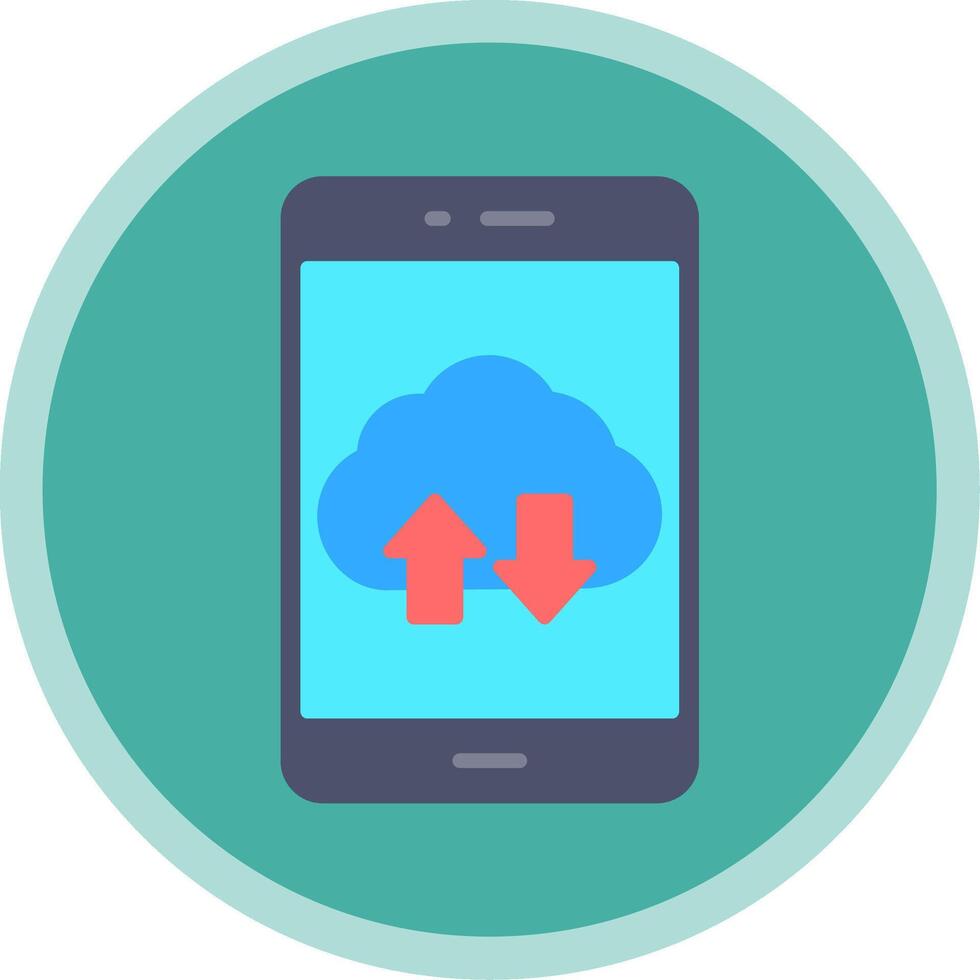 Smartphone Flat Multi Circle Icon vector