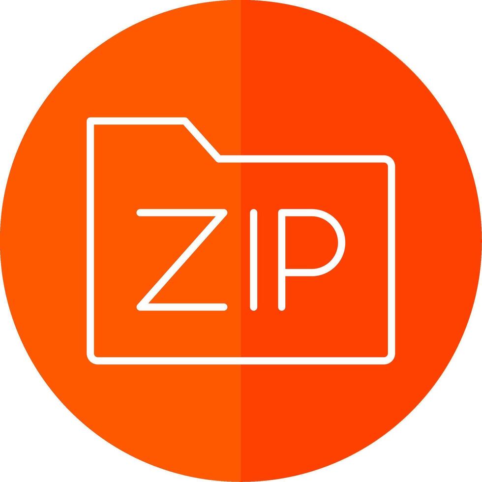 Zip Files Line Yellow White Icon vector