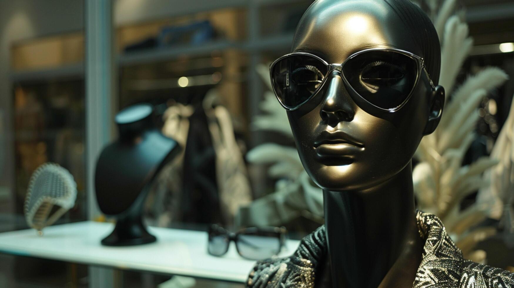 a fashionable mannequin models modern glamorous photo
