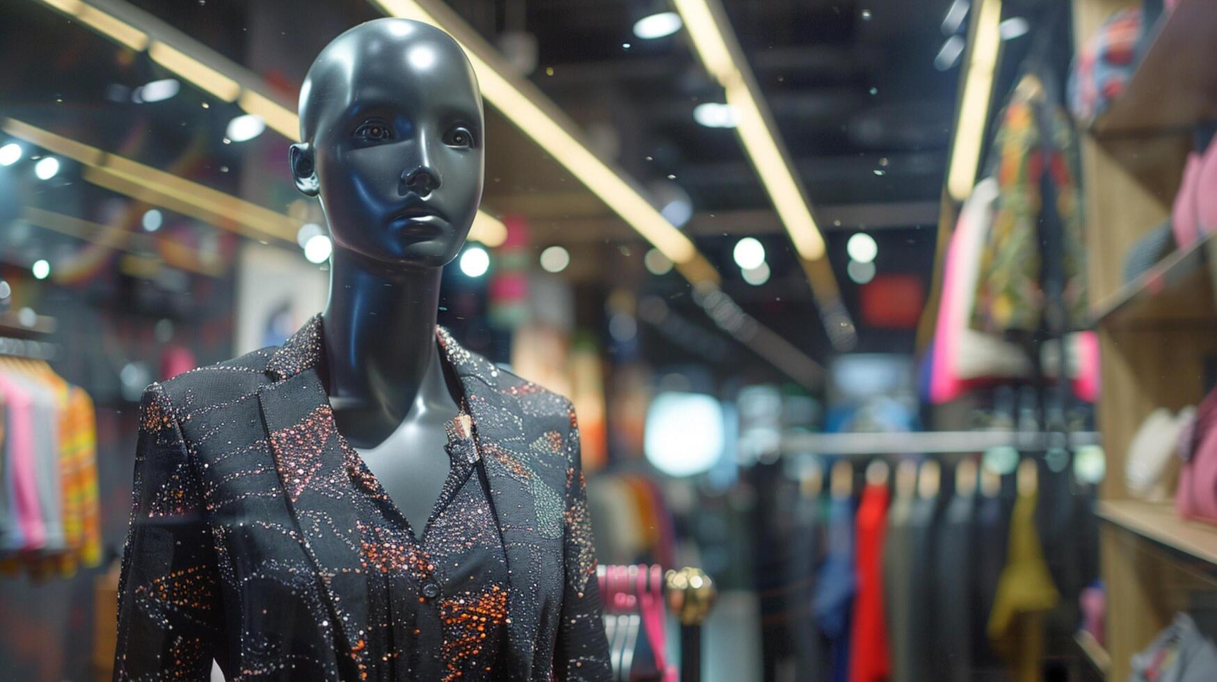 a fashionable mannequin models modern glamorous photo