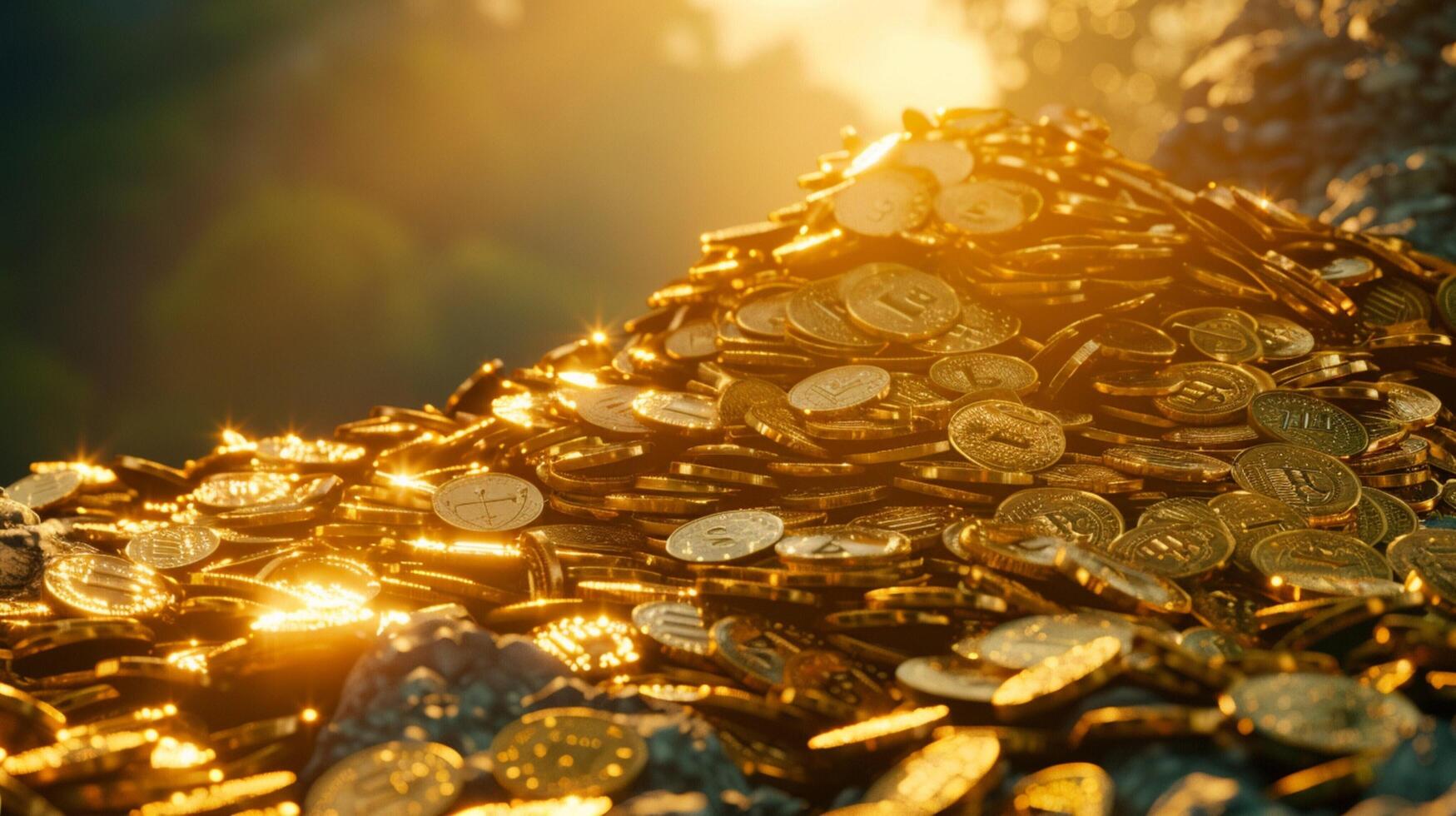 a heap of wealth success and growth photo
