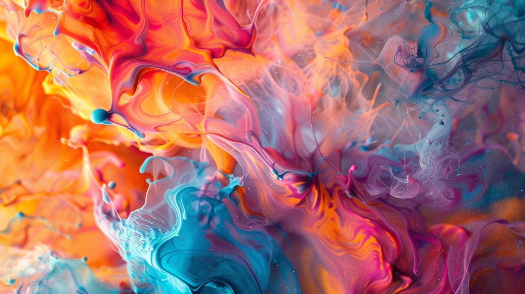 abstract illustration of multi colored paint photo