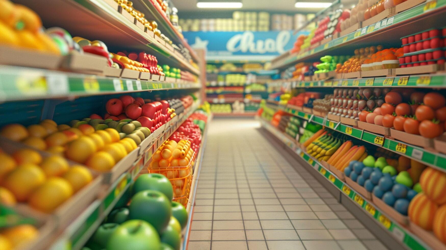 abundance of healthy food choices in supermarket photo