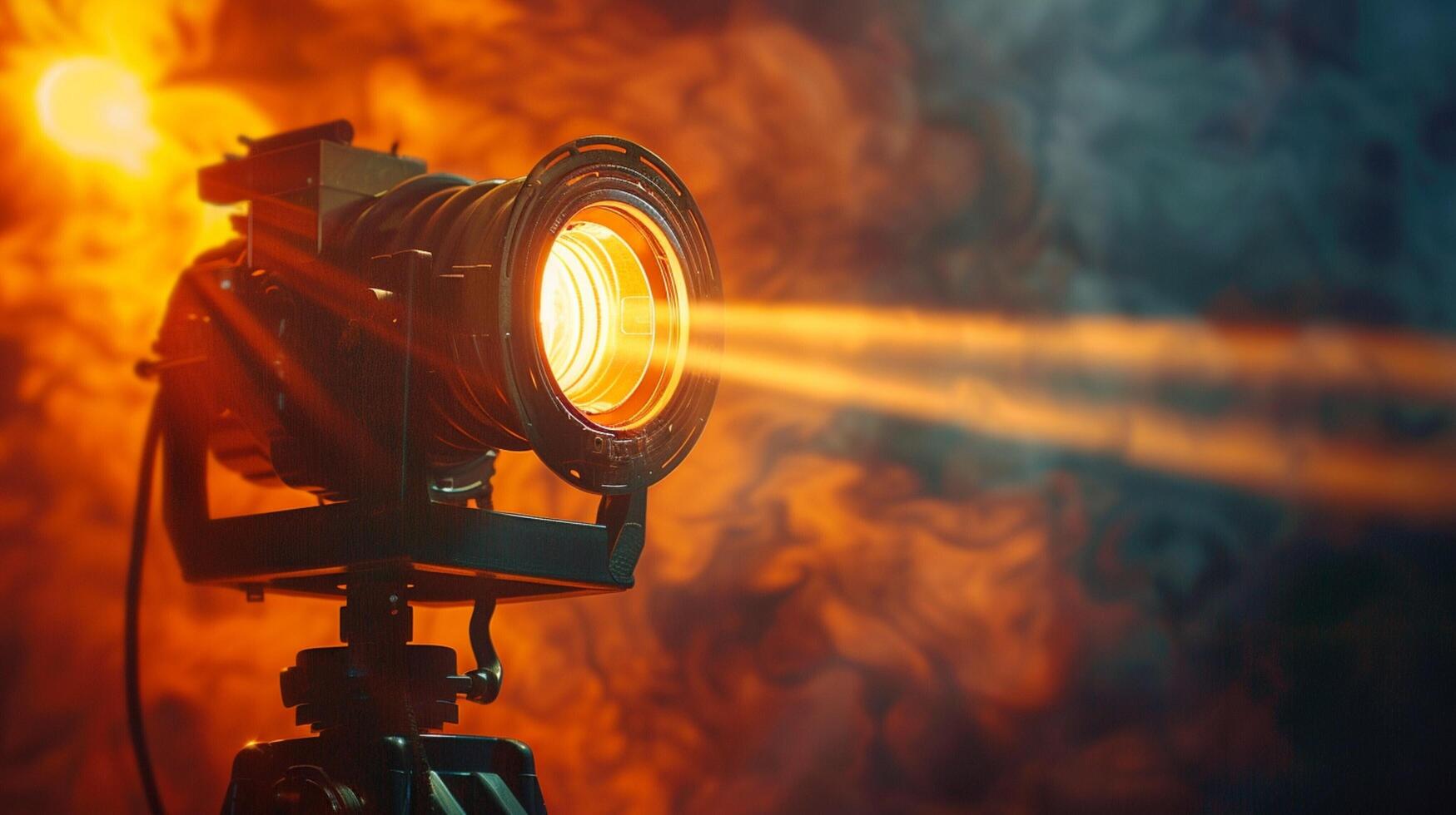 aesthetic background with light sunset projector photo