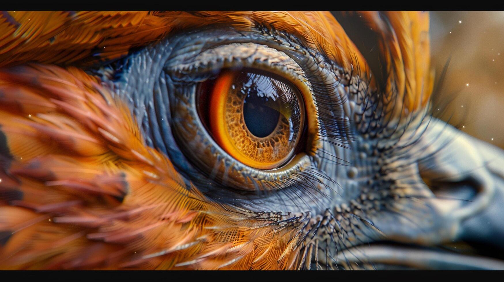 animal feather beak and eye in close up photo