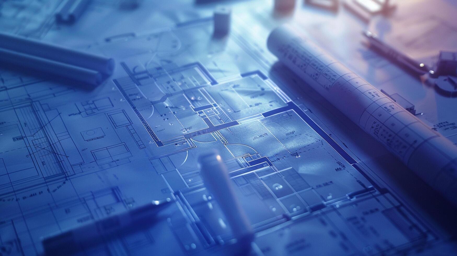 architect blueprint plan design construction photo