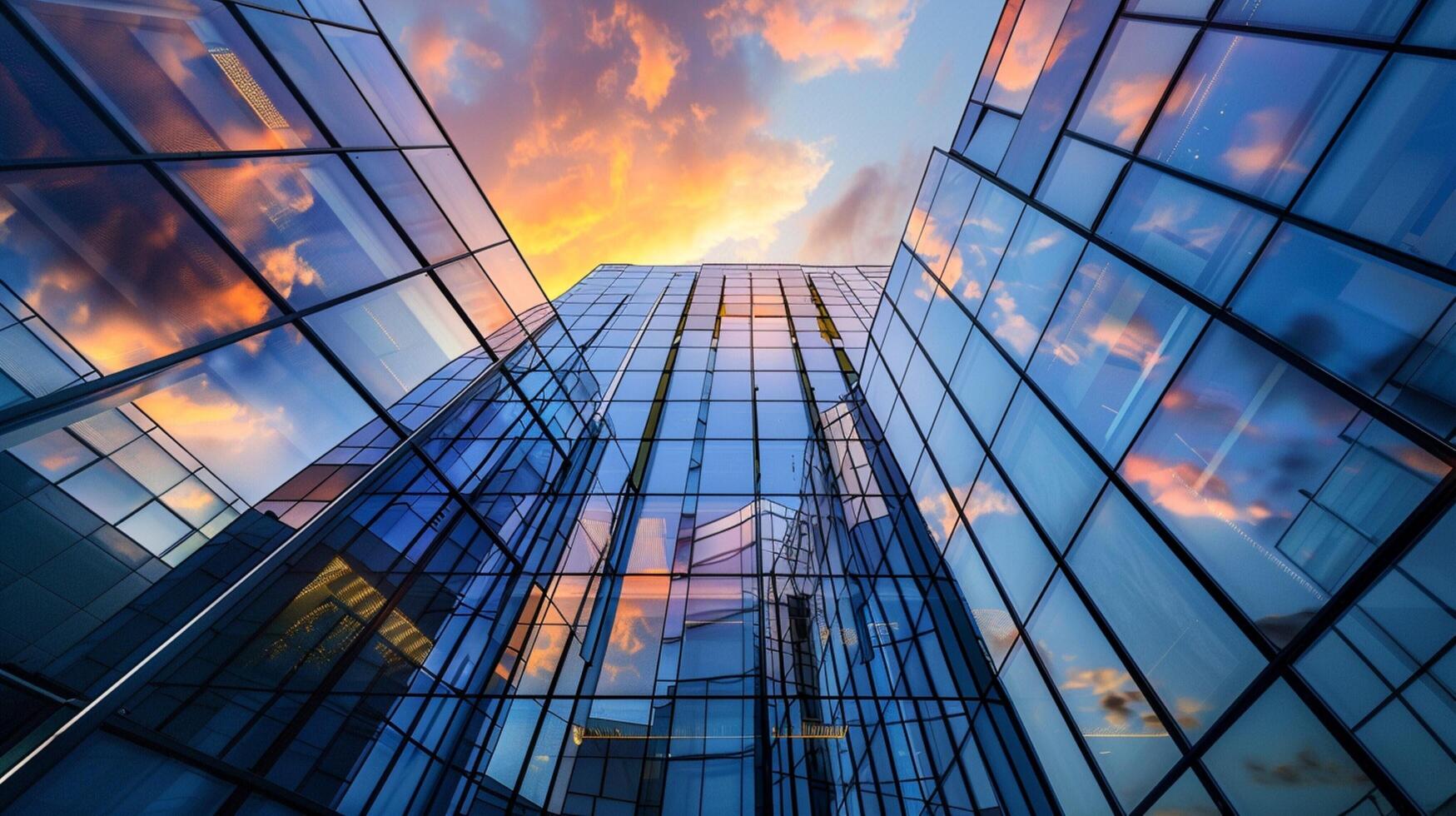 architecture of a modern city building at dusk photo