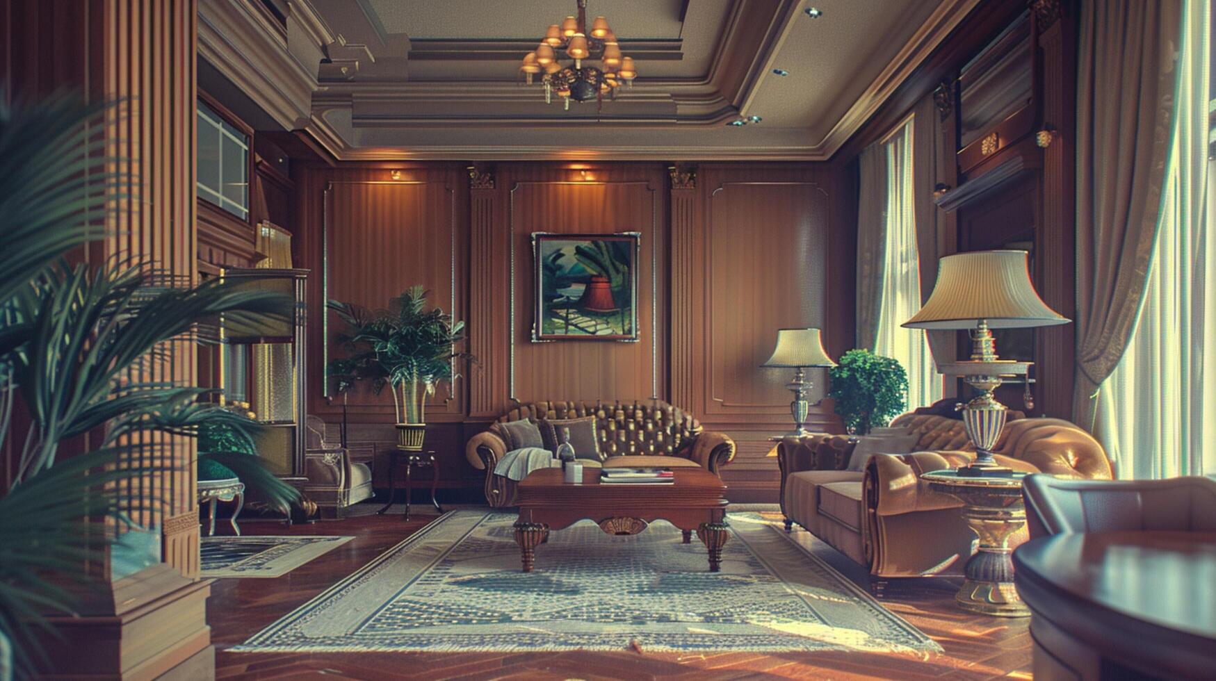 art deco luxury and stylish apartment interior photo